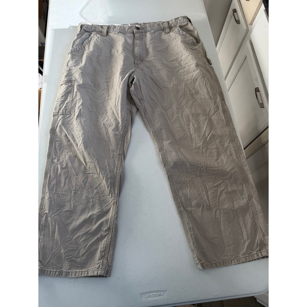 Carhartt B151 TAN Original Dungaree Fit Carpenter Pants Mens 42x30 Khaki Canvas